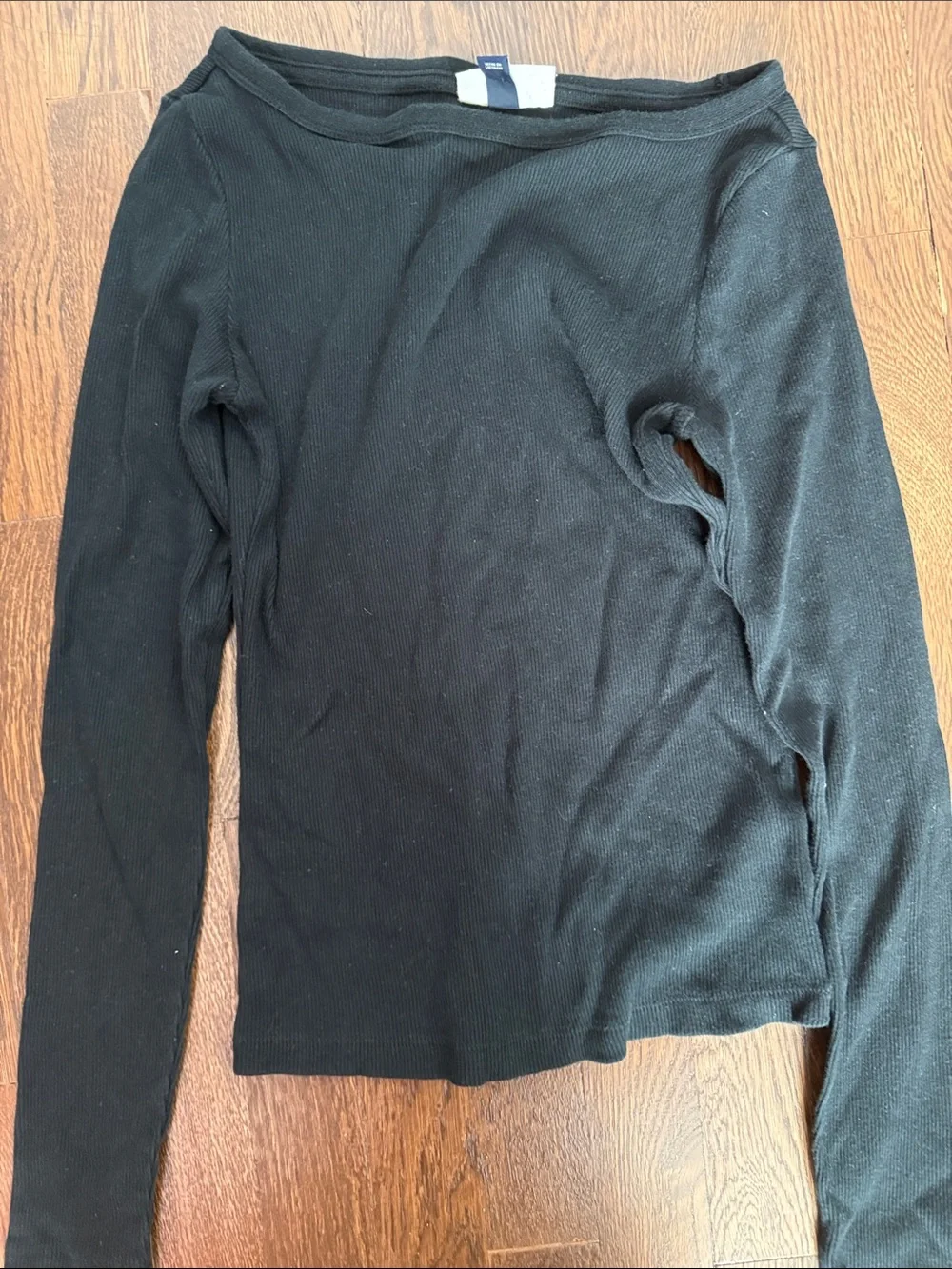 black ribbed long sleeve